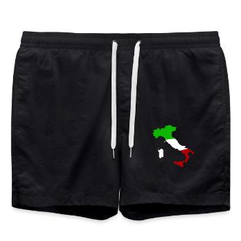 Italy Country - Swim Trunks - black - Front - AI Model Male 185 light (185cm)