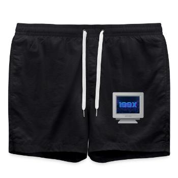 CRT Design - Rétro 90 - Short de bain - noir - Devant - AI Model Male 185 light (185cm)