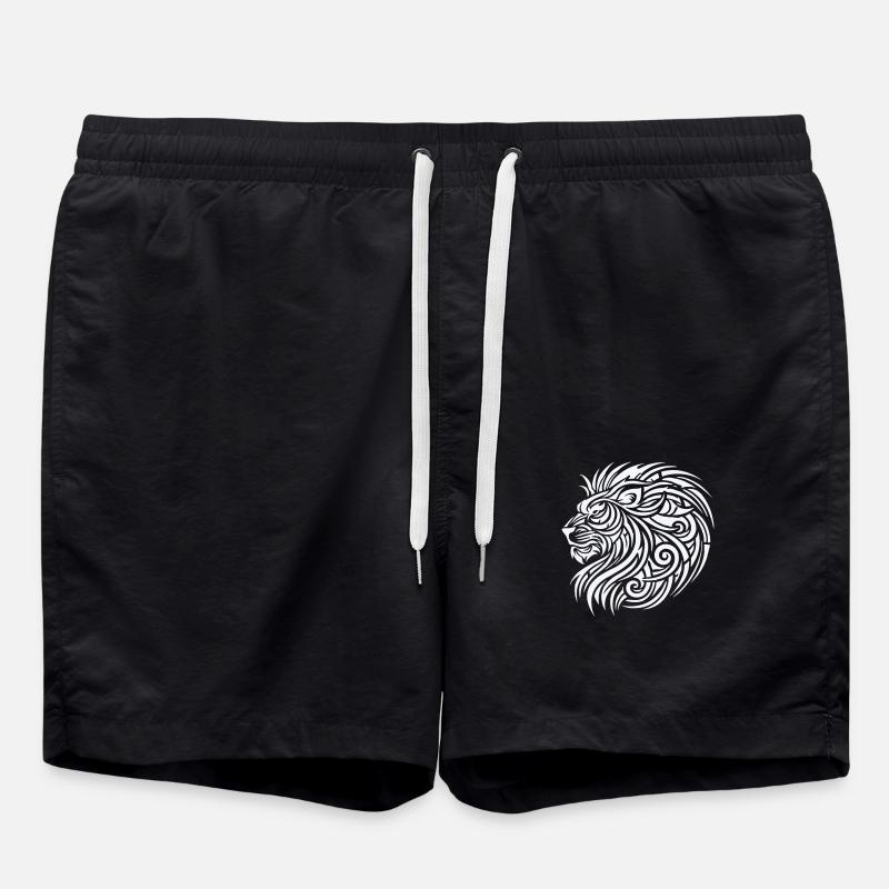 lion tribal - Badeshorts - Schwarz