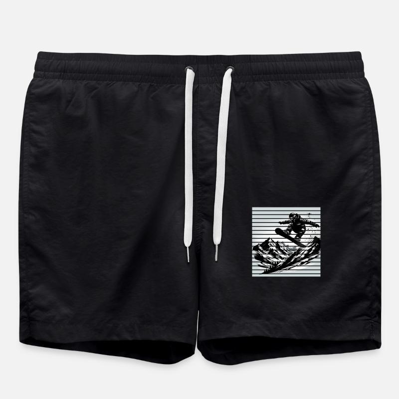 Snowboarder - Badeshorts - Schwarz