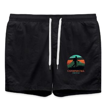 Canyons Call I Must Go - Swim Trunks - black - Front - AI Model Male 185 light (185cm)