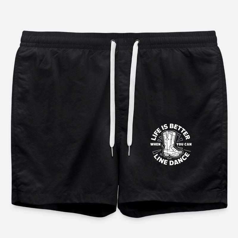 Western-style dancing - Swim Trunks - black