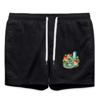 Car Play Mat - Father's Day with Cars - Swim Trunks - black - Front - AI Model Male 185 light (185cm)