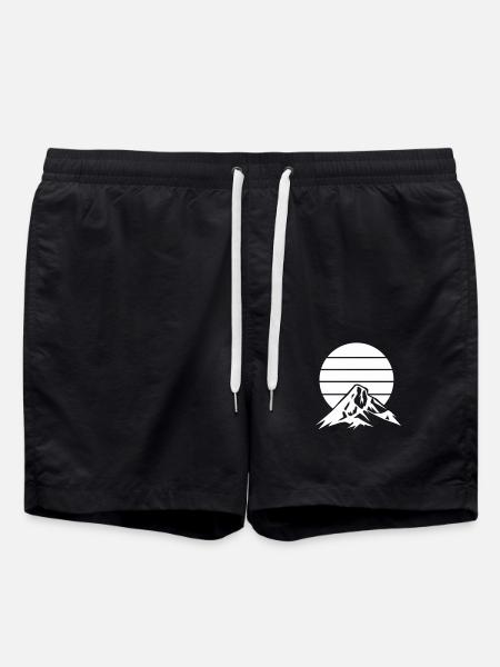 mountains mountains - Swim Trunks - black