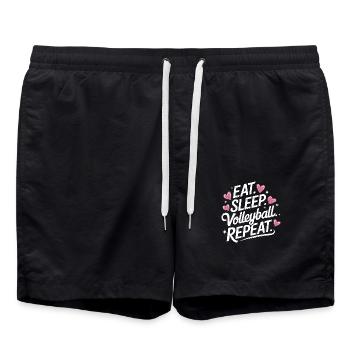 Volleyball Players Beach Volleyball Volleyball Players - Swim Trunks - black - Front - AI Model Male 185 light (185cm)