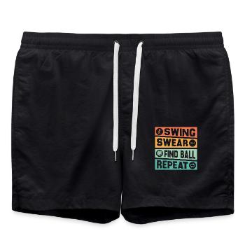 Swing jurer trouver une balle Répéter Golf Golf - Short de bain - noir - Devant - AI Model Male 185 light (185cm)