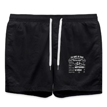 Ce que je fais pendant mon temps libre : Vélo - Short de bain - noir - Devant - AI Model Male 185 light (185cm)