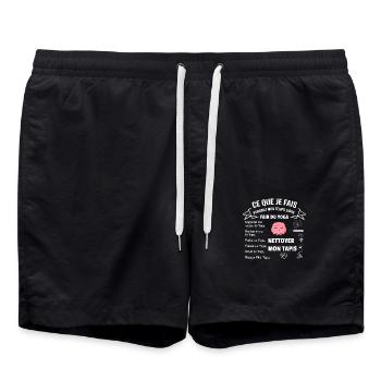 What I do in my free time: Yoga - Swim Trunks - black - Front - AI Model Male 185 light (185cm)