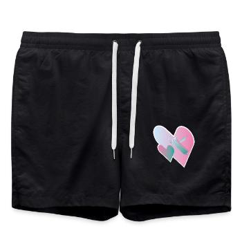 Love Assemble 00 - Swim Trunks - black - Front - AI Model Male 185 light (185cm)