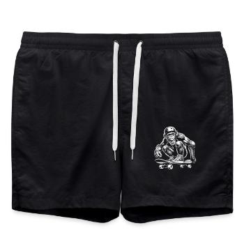 Skateboard - Badeshorts - Schwarz - Vorne - AI Model Male 185 light (185cm)