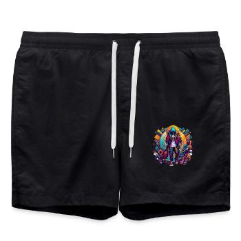 gaming leader - Badeshorts - Schwarz - Vorne - AI Model Male 185 light (185cm)