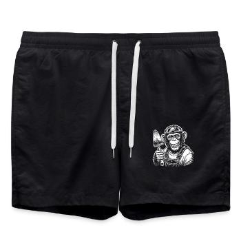 Bricklayer - Swim Trunks - black - Front - AI Model Male 185 light (185cm)