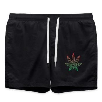 Hemp - Swim Trunks - black - Front - AI Model Male 185 light (185cm)