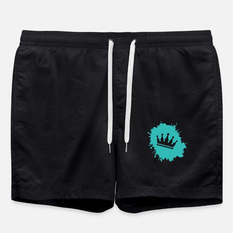 Blobs Crown - Swim Trunks - black