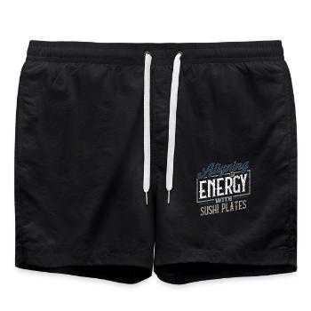 Aligner mon énergie avec les vibrations des assiettes de sushi - Short de bain - noir - Devant - AI Model Male 185 light (185cm)