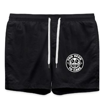 too death to care - Swim Trunks - black - Front - AI Model Male 185 light (185cm)