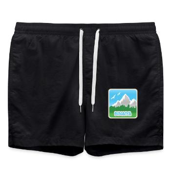 Binaiya - Badeshorts - Schwarz - Vorne - AI Model Male 185 light (185cm)