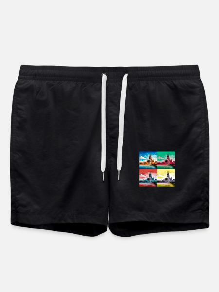 Cologne Cathedral,Cathedral,Cologne,Hearts,Painting,Warhol - Swim Trunks - black