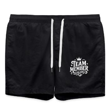 Team Mitglied Gruppe - Badeshorts - Schwarz - Vorne - AI Model Male 185 light (185cm)