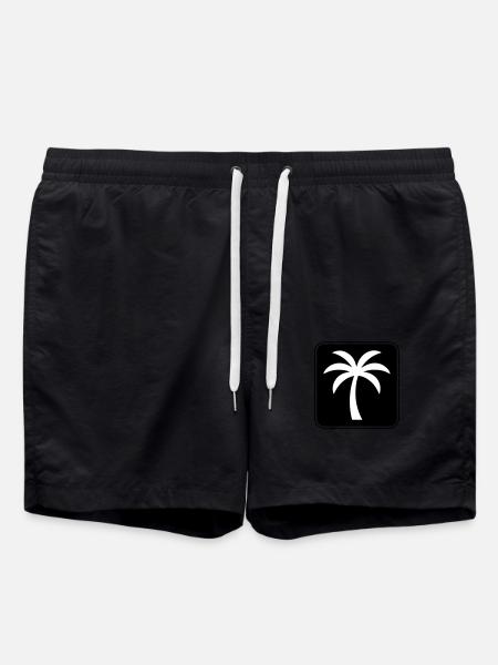 Palm Tree Icon Summer - Swim Trunks - black