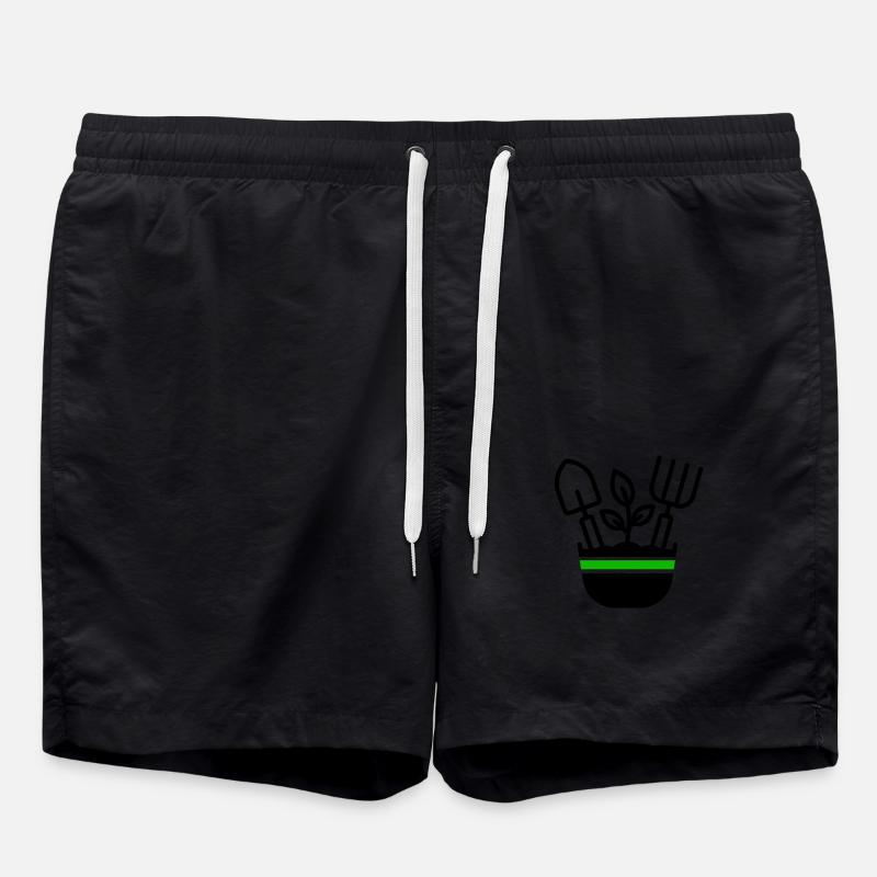 Gartenarbeit Gärtner Symbol - Badeshorts - Schwarz