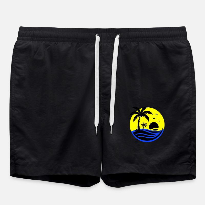 Île Palmiers Mer - Short de bain - noir