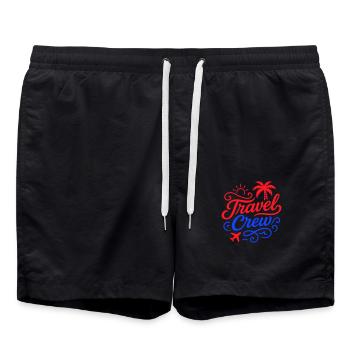 Équipe de voyage - Short de bain - noir - Devant - AI Model Male 185 light (185cm)