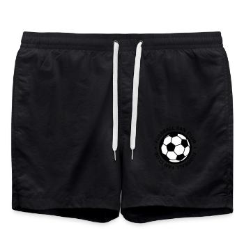 Fussball Fan Club - Badeshorts - Schwarz - Vorne - AI Model Male 185 light (185cm)