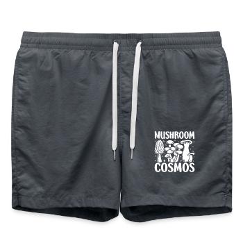 Morel Mushroom Cosmos Mushroom - Swim Trunks - anthracite - Front - AI Model Male 185 light (185cm)