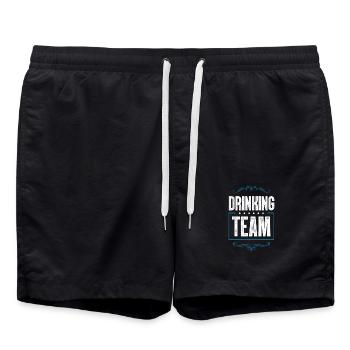Drinking Crew - Badeshorts - Schwarz - Vorne - AI Model Male 185 light (185cm)
