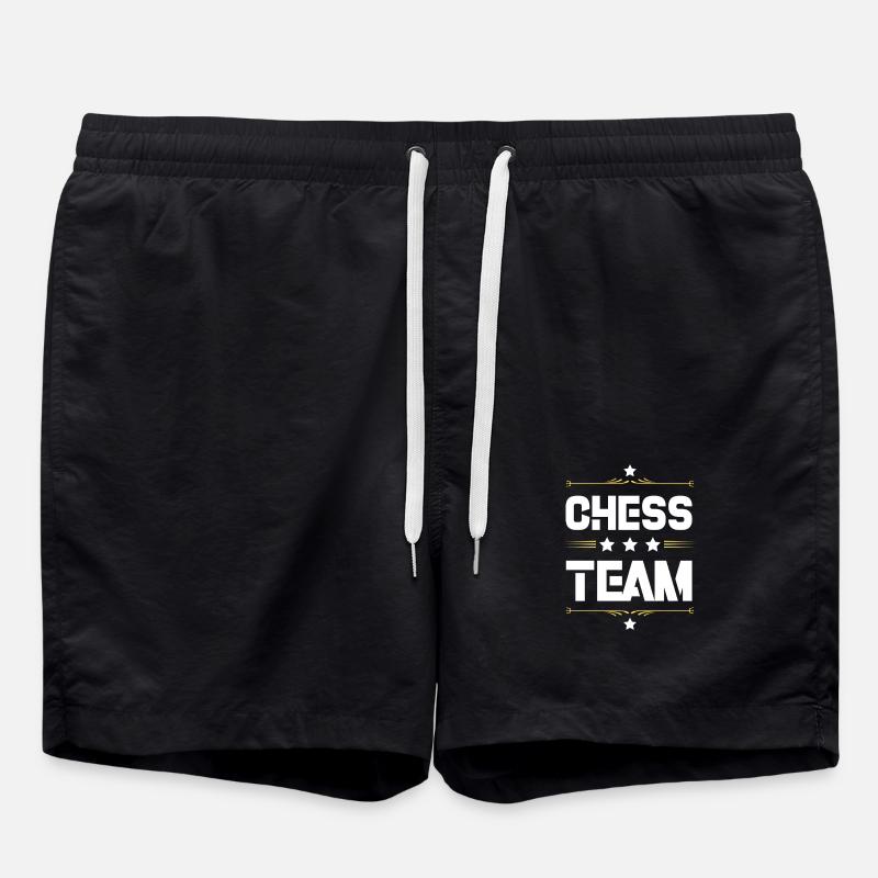 Chess Team - Swim Trunks - black