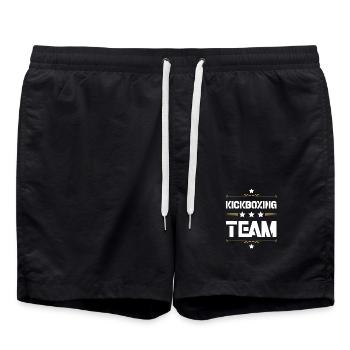 Équipe de kickboxing - Short de bain - noir - Devant - AI Model Male 185 light (185cm)