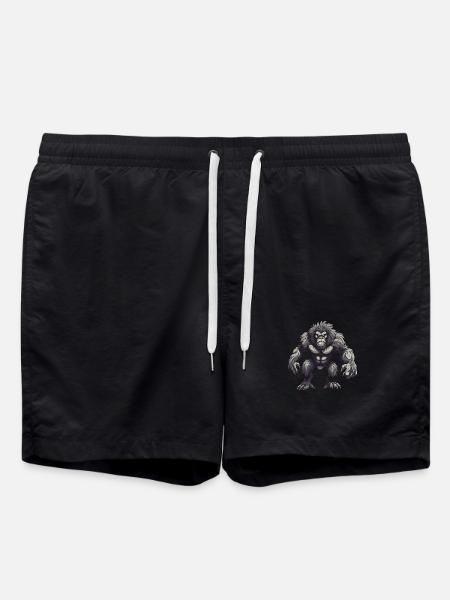 Gorilla Tier - Badeshorts - Schwarz