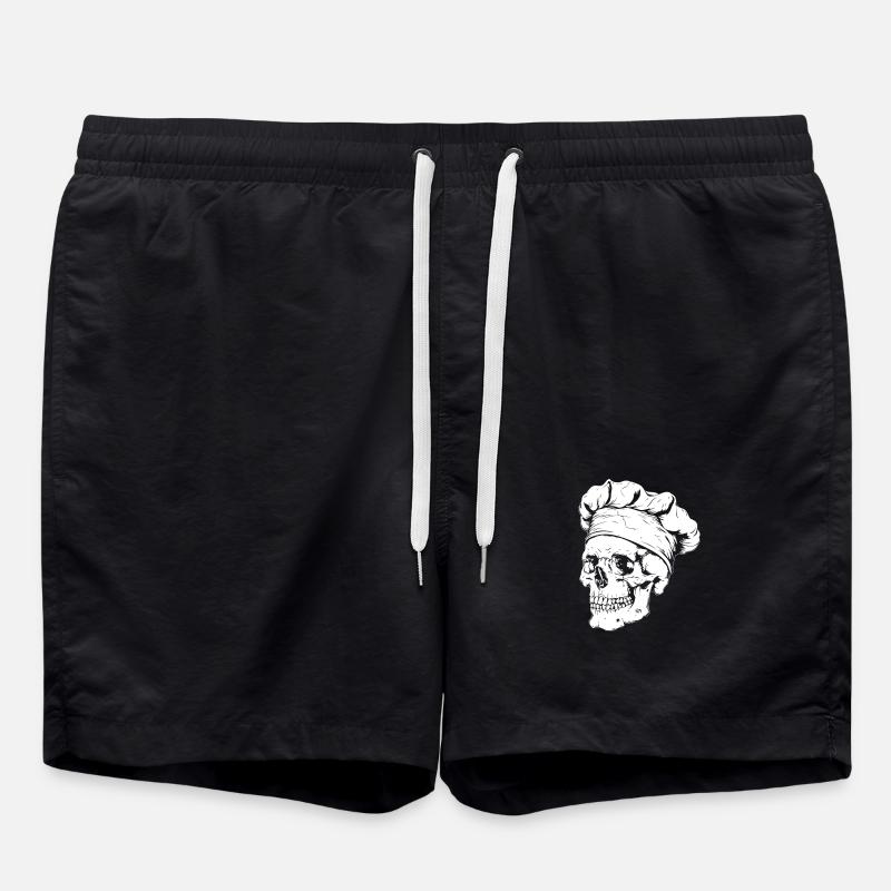 Chef Skull - Swim Trunks - black