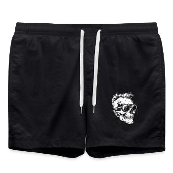 Punk Skull - Swim Trunks - black - Front - AI Model Male 185 light (185cm)