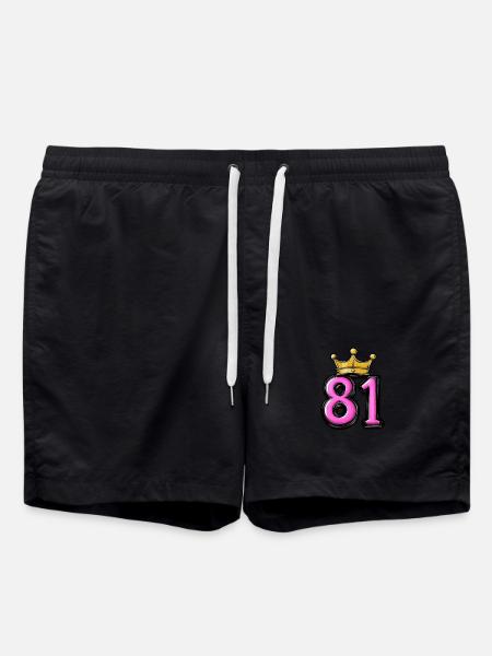 81 Number Krone - Swim Trunks - black