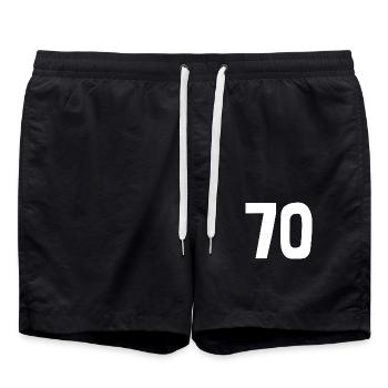 70. 70 ANS. 70e ANNIVERSAIRE. ANNIVERSAIRE 70 ANS. - Short de bain - noir - Devant - AI Model Male 185 light (185cm)