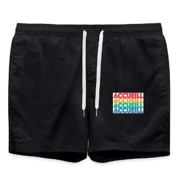 ACCUEILL - Short de bain - noir - Devant - AI Model Male 185 light (185cm)