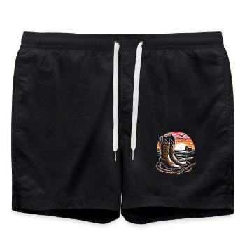 Line Dance Time Line Dancing Dancing - Swim Trunks - black - Front - AI Model Male 185 light (185cm)