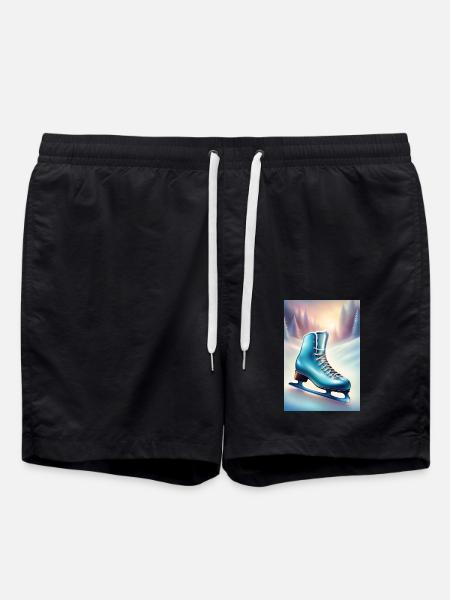 Ich liebe Eiskunstlauf - Badeshorts - Schwarz