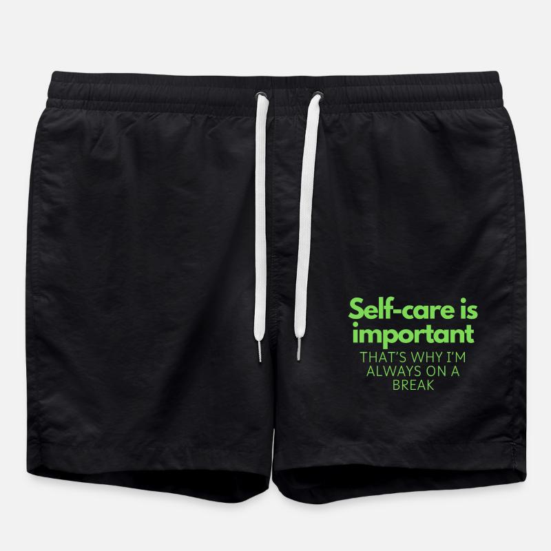 Self-care is important - Swim Trunks - black