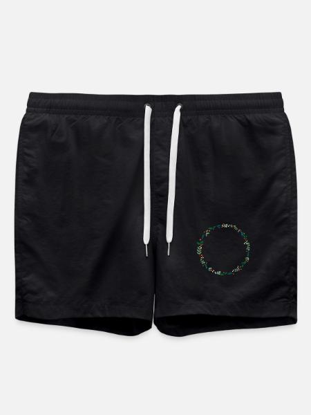 An evergreen wreath - Swim Trunks - black
