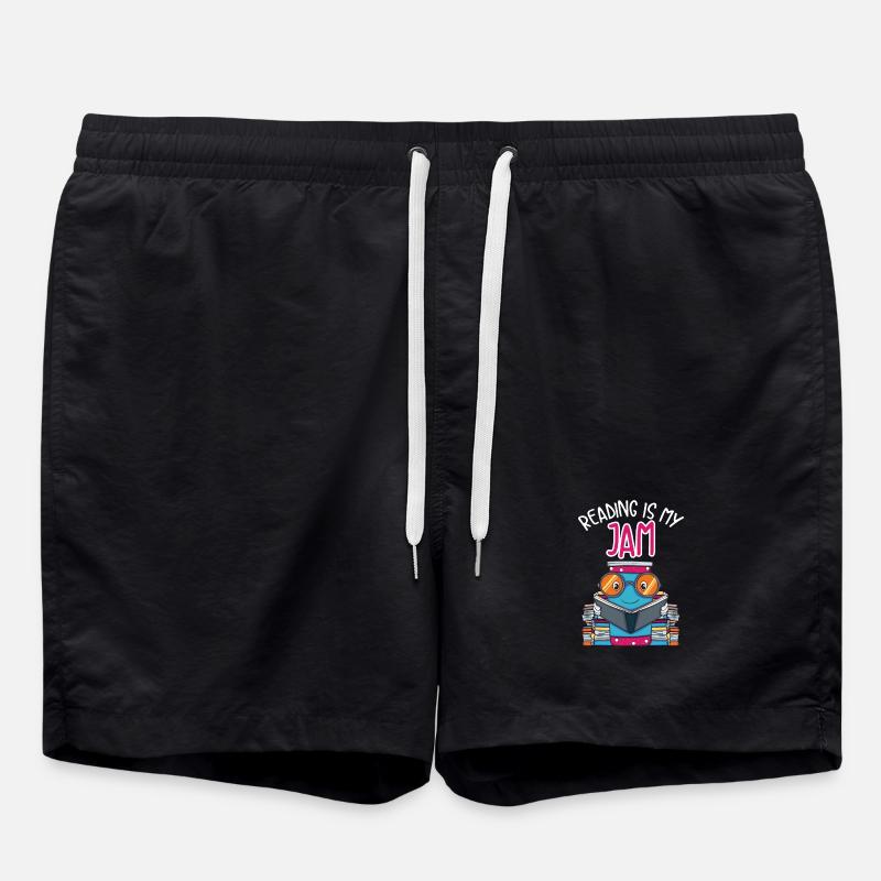 Bücher lesen Geschenk - Badeshorts - Schwarz