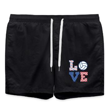 Volley-ball - Short de bain - noir - Devant - AI Model Male 185 light (185cm)