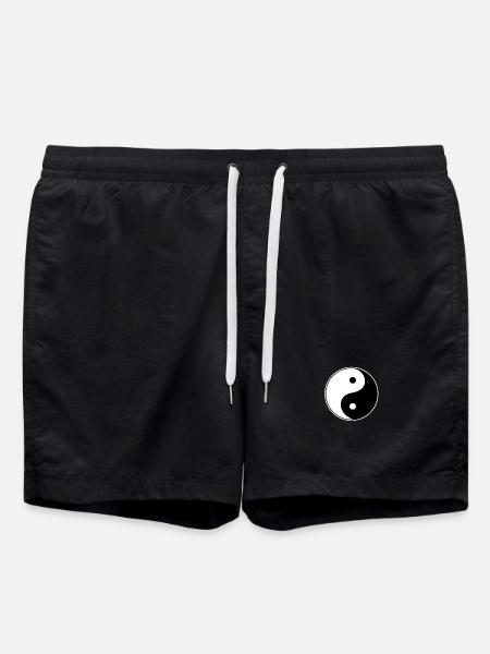 yin yang - Badeshorts - Schwarz