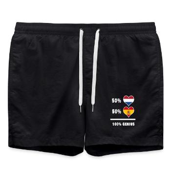 Pays-Bas et Espagne 100% Genial - Short de bain - noir - Devant - AI Model Male 185 light (185cm)