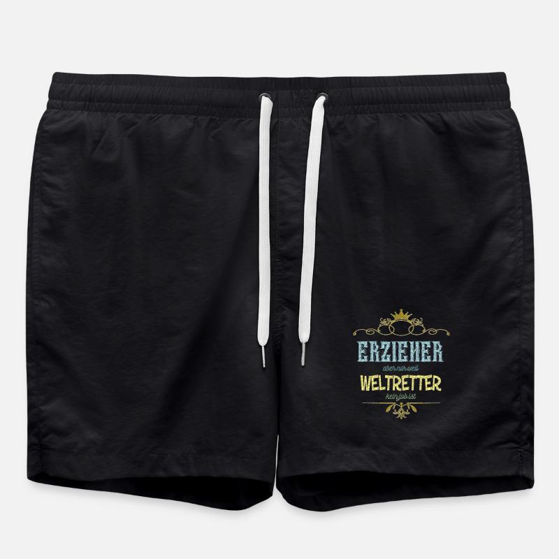 Erzieher Weltretter - Badeshorts - Schwarz
