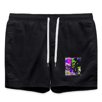 Vélo BMX - BMX riding - BMX bike - BMX rider - Short de bain - noir - Devant - AI Model Male 185 light (185cm)