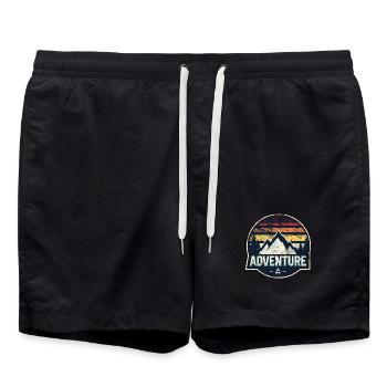 Patch de la Montagne d’Aventure - Short de bain - noir - Devant - AI Model Male 185 light (185cm)