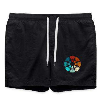 Badminton - Volants colorés - Short de bain - noir - Devant - AI Model Male 185 light (185cm)